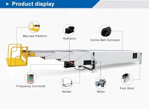 Container laden Entladen des Teleskop band förderbands ystems mit stehender Plattform des Bedieners - Product Image 2