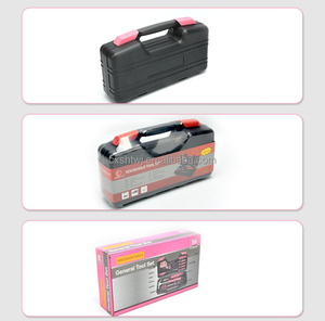 45 # 碳钢39件组合工具套装家用维修用手工工具硬壳塑料工具箱家用包装 - Product Image 2