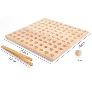 蒙特梭利数百计数板木制学习数学玩具，学习计数，数学操纵，1-100板 - Product Image 2