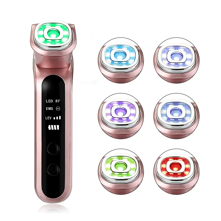 Dispositivo de belleza coreano 7 en 1, equipo de belleza de etiqueta privada, RF, EMS, dispositivo de belleza led, 2023