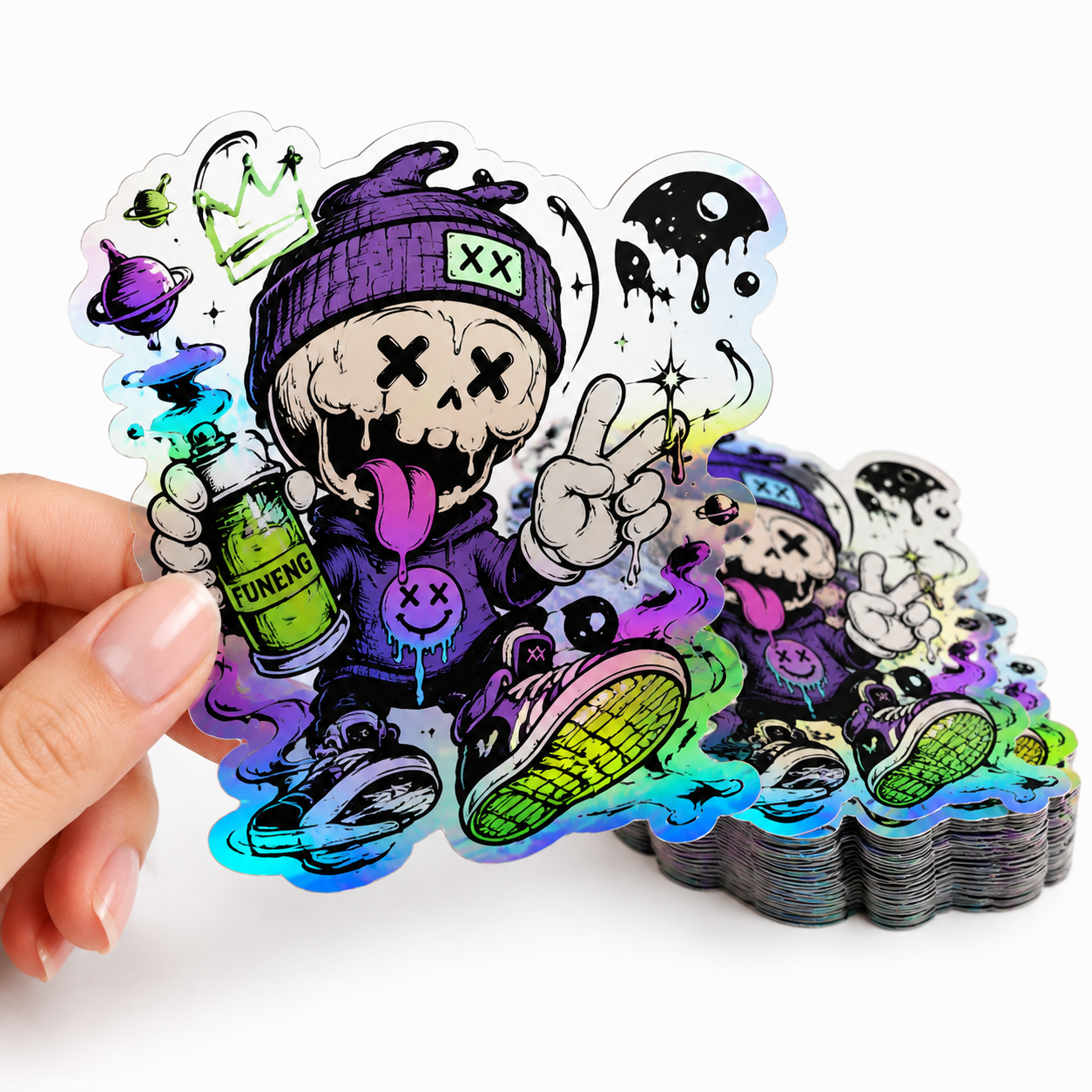 Transparent die-cutting and color printing
