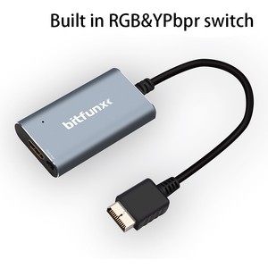 适用于PS2 PS1 PlayStation 1/2游戏机的Bitfunx PS2至HDMI兼容视频转换器适配器，带RGB至YPbPr开关电缆 - Product Image 2