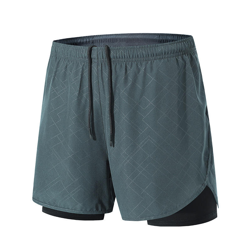 Gray-green-mens striped embossed