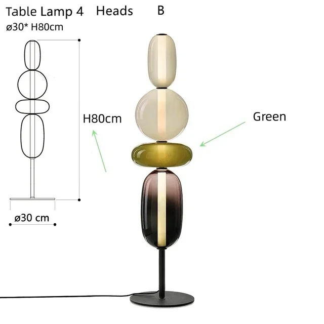 Lámpara de Mesa 4 cabezas F