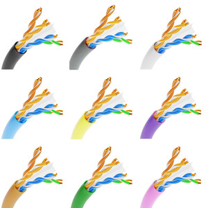 工厂供应<span class=keywords><strong>CAT6</strong></span> <span class=keywords><strong>UTP</strong></span> 0.5毫米<span class=keywords><strong>CCA</strong></span>铜聚氯乙烯护套305米/卷1000英尺局域网电缆