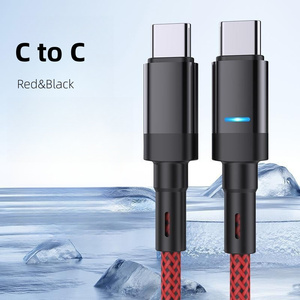 EMK çip örgülü veri kablosu göstergesi ile yeni veri kablosu işık tip-c terminali PD100w süper hızlı şarj şarj kablosu - Product Image 4