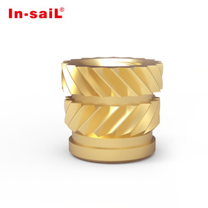 Gewindeschleifte knebelte Messingeinsätze Nuss wärmegeschmelzte Einsätze für Thermoplaste M2 M3 M4 M5 M6 <span class=keywords><strong>M8</strong></span> 1/4-20 4-40 10-32 8-32