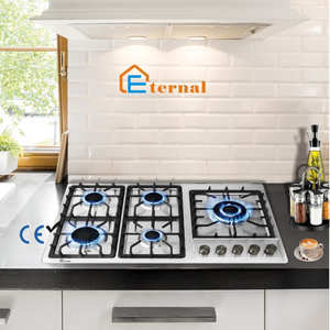 Tốt thiết bị nhà Propane Methane có sẵn Sử dụng gas đung góc 5 Burner Bếp gas HOB - Product Image 6