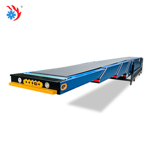Nastro trasportatore telescopico Mobile a velocità regolabile 4-extension 25m Container scarico nastri trasportatori flessibili