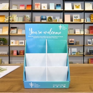 Cajas de exhibición de mostrador de cartón corrugado ecológicas impresas personalizadas modernas plegables reciclables para uso en supermercados minoristas