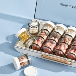 Plastic Pill <strong>Box</strong> Portable Seven Days Capacity Drug Dispensing <strong>Box</strong> Three <strong>Meals</strong> a Day Take Medicine Reminder Dispensing <strong>Box</strong> <strong>Green</strong> - Product Image 6