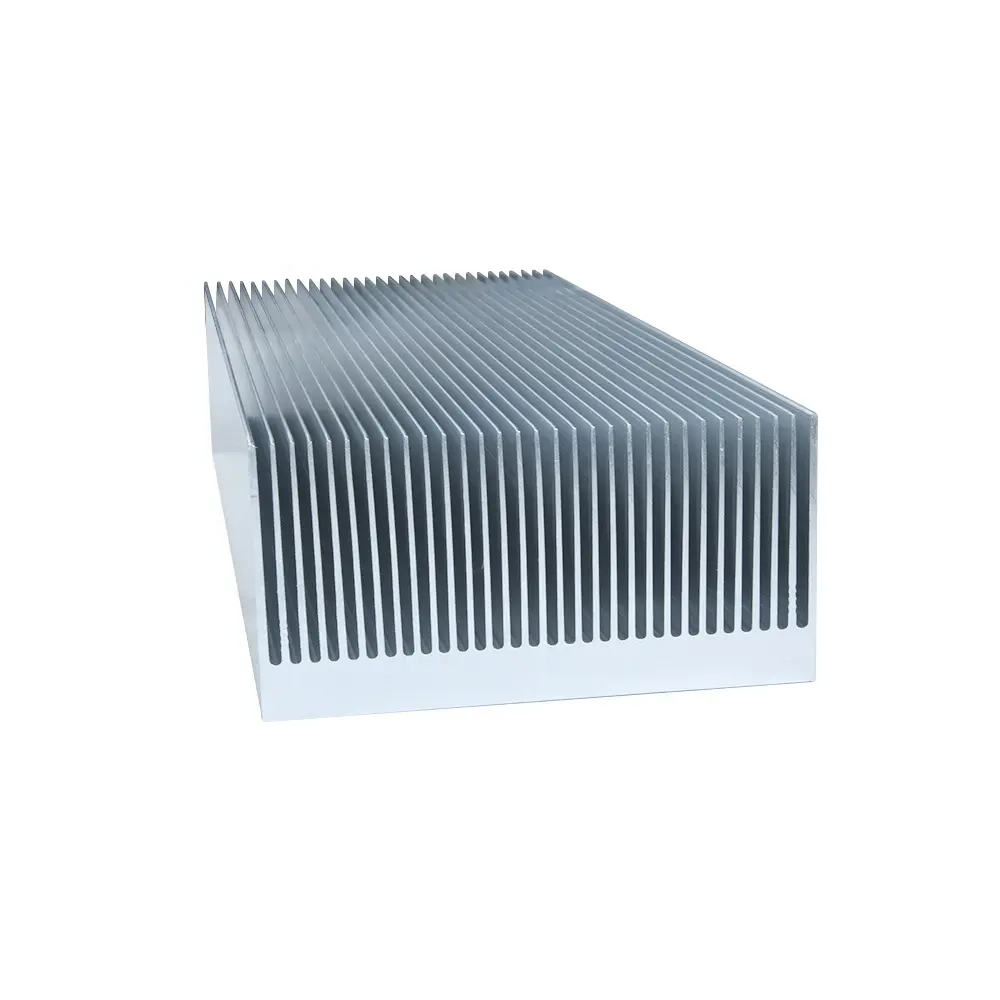 Usine personnalisée en aluminium 6063 T5 radiateur traitement en profondeur dissipateur de chaleur 127W * 63H * 200L mm anodisé