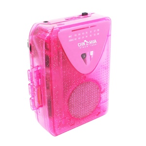盒式录音机便携式盒式录音机透明音频mp3转换器随身听播放器迷你粉色随身听 - Product Image 3