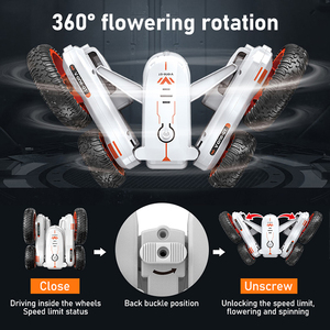 Neues Produkt Kinder Doppelseitige RC-Programmierung Stunt Car Big Wheels rotierende fern gesteuerte Autos pielzeug - Product Image 4