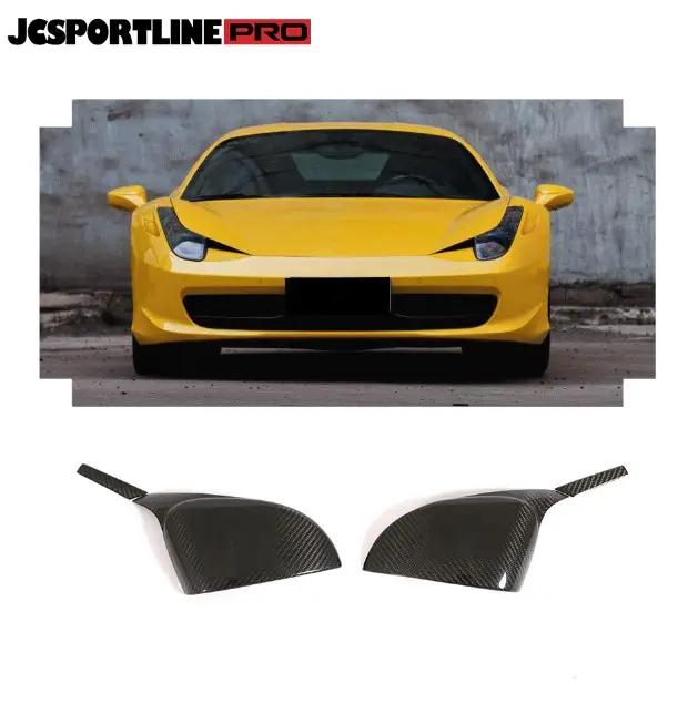 Copertura dello specchio laterale in fibra di carbonio con scansione Laser 1:1 originale per Ferrari 458 2011-2016