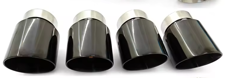 Embouts noirs brillants en acier inoxydable 304