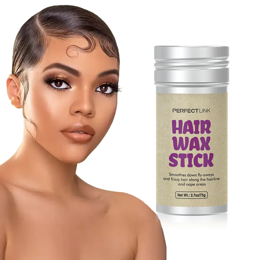 Pomada de cera para cabelo de marca própria OEM, produto orgânico para modelagem de cabelos, bastão de cera para hidratante de cabelo, acabamento personalizado