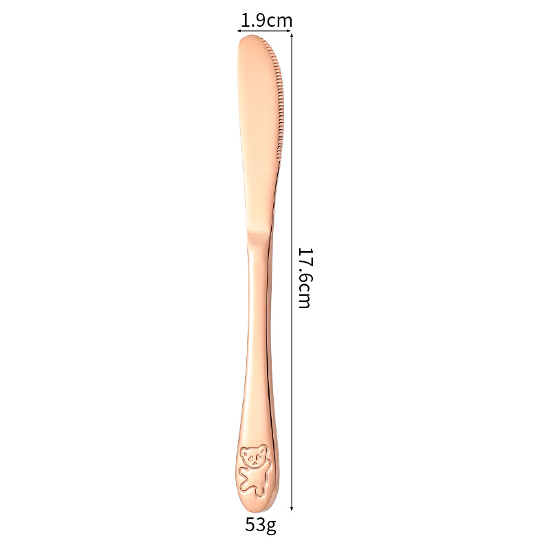 Couteau Ours Or Rose