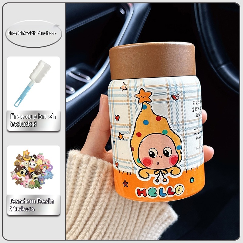 Little Yellow Hat Star Man Cup Brush+3D Stickers
