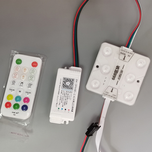 โมดูล LED RGB สีเต็มรูปแบบกลางแจ้งพร้อม IC DC24V 3.5w ความสว่างสูงกันน้ํา IP68 สําหรับกล่องไฟเพดาน