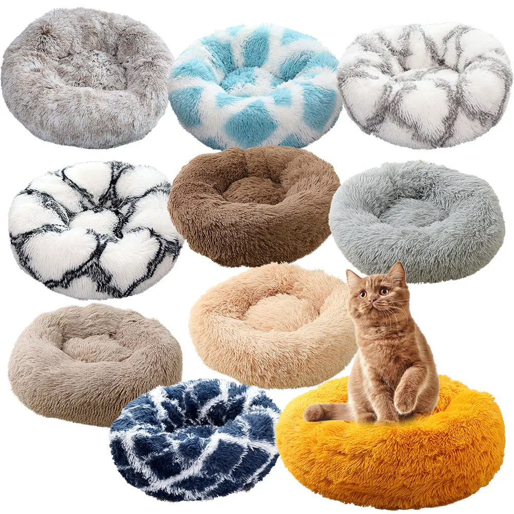 Luxury Cozy Pet Sofa Bed Memory Foam Cat Beds for Indoor Cats