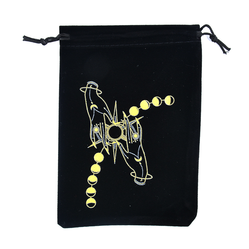 Tarot en flanelle noire 6-1318cm