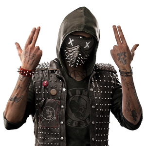 เกมนาฬิกาหน้ากากสุนัขมาร์คัสประแจไฟ LED Rivet หน้ากากใบหน้าสีดำอุปกรณ์คอสเพลย์ - Product Image 2