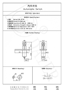 Interruttore a pulsante 12V 20A-(spento) interruttore di controllo della porta a spinta con dimensioni di montaggio da 9.5 MM - Product Image 4