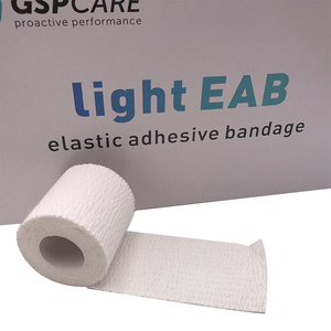 轻质<span class=keywords><strong>EAB</strong></span>胶带100% 棉透气弹性粘性绷带包裹定制尺寸轻质<span class=keywords><strong>EAB</strong></span>绷带白色棕色易撕裂