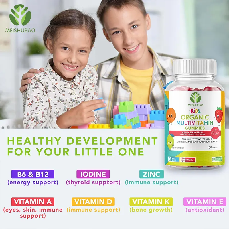 Cheap logo custom multivitamin gummies vitamins gummy for kids health for child