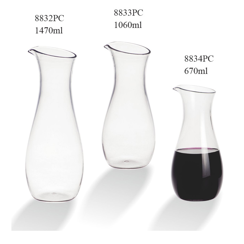 Barware 1140ml Unbreakable Ice Lip Jug with Spout Plastic Beer Pitcher 43oz Polycarbonate Beer Jug