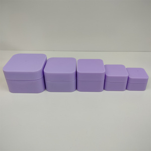 5g 10g 20g 30g 50g hình vuông kem Jar <span class=keywords><strong>clastic</strong></span> PP mỹ phẩm container tím mờ PP hộp kem - Product Image 5