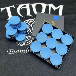 Fabrika doğrudan yeni orijinal mavi V10 işaret ipuçları yeşil TAOM tebeşir yüksek kalite snooker & bilardo masa aksesuarları bir kutuda 9 adet - Product Image 1