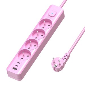 3 ACコンセント電気マルチマルチFRプラグ、1.4メートルケーブルタイプCUSB充電ポート - Product Image 4