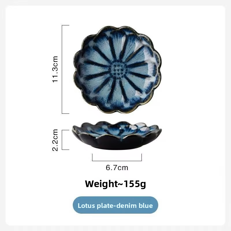 Pétales en bleu denim