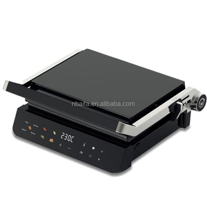 Aifa Destacável Removível Casa Elétrica Panini Contato Grill BBQ Sandwich Maker 2000W Painel De Vidro