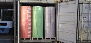 Precio de fábrica, papel de forma NCR de 3 capas de computadora, papel de autocopia de imagen azul, papel sin carbón para impresora POS