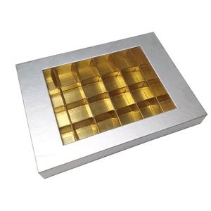 Giấy tùy chỉnh thực phẩm trắng cấp 9 12 24 hộp quà sô cô la tùy chỉnh giấy Bao bì sang trọng hộp quà tặng - Product Image 1