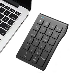 Teclado numérico inalámbrico Bluetooth 22 teclas Mini teclado numérico para portátil, escritorio, PC Windows, iOS, Android