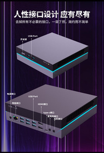 Cina 2023 nuovo stile mini computer core I7 12700H I5 12500H I9 12900H mini pc desktop con GTX1060 - Product Image 4