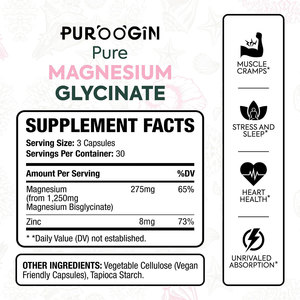 Verbessert die Muskel nerv funktion Magnesium glycinat Magnesium Supplement Magnesium Bis glycinat Kapseln - Product Image 6