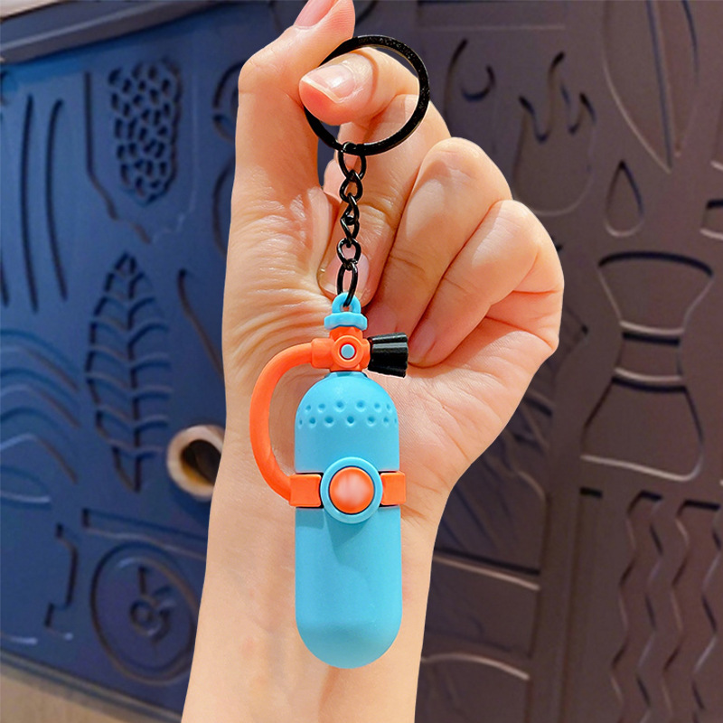 Summer Diving Kit Charm - Sea Salt Blue Orange Oxygen Cylinder