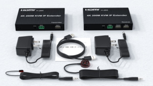 656ft/200m HD HDTV <strong>USB</strong> RJ45 IP Network KVM Over IP Extender Over Cat5e Cat6 HD HDTV KVM Extender with Wide IR - Product Image 2