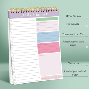 New Custom to Do List <strong>Notepad</strong> Daily Planner Spiral <strong>Notebook</strong> Daily for Adults and Kids Office School - Product Image 3
