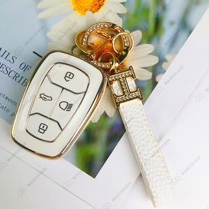 Free Samples TPU Flip Folding Car Key Case for <strong>TATA</strong> Vista Manza <strong>Indica</strong> CV4490 4-Button Key Cover with Keychain Protector - Product Image 1