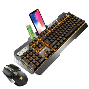 2025 más nuevo efecto de retroiluminación 670 teclado inalámbrico para juegos ordenador PC juego brillo teclado y ratón conjunto - Product Image 1