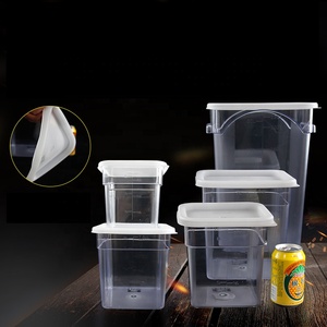 2L-22L plastik PC PP madde Bin kutu ticari mutfak için gıda saklama kabı çok fonksiyonlu yuvarlak gıda saklama kabı - Product Image 3