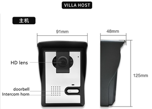 Intercomunicador de control de fábrica Timbre de video de 4 cables con función de intercomunicación 7 pulgadas con sistema de teléfono de video de puerta impermeable - Product Image 5
