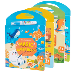 <strong>All</strong> in One Kids Water Doodle Drawing Book <strong>Toys</strong> Funny 4 Themes Kids Busy <strong>Toy</strong> Sticker Book Newest 2025 Water Coloring Books - Product Image 1