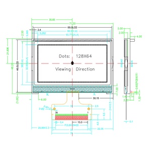 Pannello lcd 128x64 pannello lcd 8-bit 128 parallelo * 64 fstn cog display industriale - Product Image 6